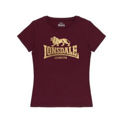 T-shirt damski Lonsdale Bantry. Czerwone koszulki sportowe damskie Lonsdale, bez wzorów, bez ramiączek, na fitness i siłownię. Za 191.00 zł.