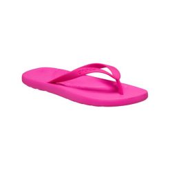 Japonki damskie Crocs Flip. Czarne klapki damskie Crocs, bez wzorów, z materiału, bez obcasa, bez zapięcia. W wyprzedaży za 129.00 zł.