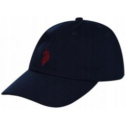 Bawełniana czapka z daszkiem U.S. Polo Assn. Niebieskie czapki z daszkiem damskie U.S. Polo Assn., bez wzorów, z bawełny. Za 69.99 zł.