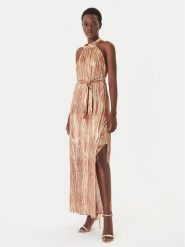 Artigli Sukienka wieczorowa ACAB004599 Brązowy Regular Fit. Brązowe sukienki damskie Artigli, bez wzorów, z syntetyku, wizytowe, bez ramiączek. Za 729.99 zł.