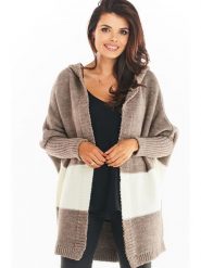 Awama Kardigan w kolorze beżowo-kremowym rozmiar: onesize. Brązowe kardigany damskie Awama, bez wzorów. Za 228.45 zł.