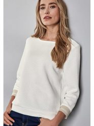 Street One Sweter w kolorze kremowym rozmiar: 38. Brązowe swetry klasyczne damskie Street One, ze splotem, bez kołnierzyka. Za 109.78 zł.