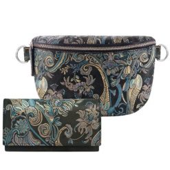 ZESTAW PREZENTOWY DLA NIEJ ZUP-103-G SASZETKA SKÓRZANA T-36-G PORTFEL SKÓRZANY T-09-G. Brązowe nerki i saszetki damskie bez wzorów, ze skóry. Za 239.00 zł.