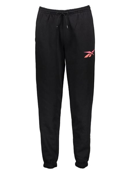 Reebok Spodnie dresowe "Vector Graphic" w kolorze czarnym rozmiar: S. Czarne spodnie dresowe damskie Reebok, s, bez wzorów, z dresówki. Za 95.95 zł.