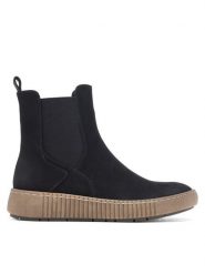 Go Soft Botki WS5586-07 Czarny. Czarne botki damskie GO SOFT, z materiału, bez obcasa, na płaskiej podeszwie, bez zapięcia. Za 179.99 zł.