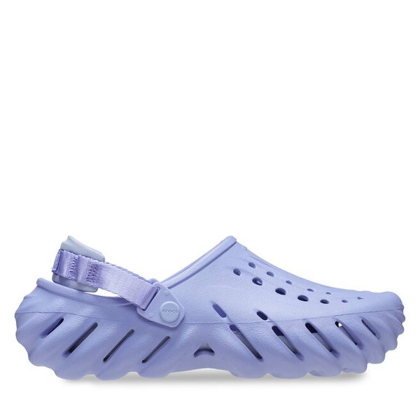 Klapki Crocs. Fioletowe klapki damskie Crocs, bez wzorów, bez obcasa, bez zapięcia. Za 319.99 zł.