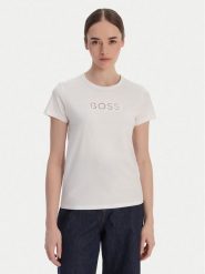 BOSS T-Shirt Eventsa11 50562055 Biały Slim Fit. Białe t-shirty damskie Boss, s, bez wzorów, z bawełny, bez kołnierzyka. Za 339.99 zł.