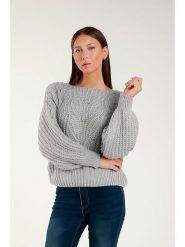 Tamba Sweter w kolorze szarym rozmiar: 36/38. Szare swetry klasyczne damskie Tamba, z wełny, bez kołnierzyka. Za 142.45 zł.