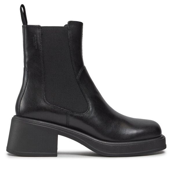 Botki Vagabond Shoemakers. Czarne botki damskie Vagabond Shoemakers, bez obcasa, na słupku, bez zapięcia. Za 579.99 zł.