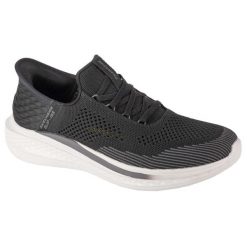 Adidasy Skechers Slade - Quinto, Dla obu płci. Czarne obuwie sportowe damskie Skechers, z materiału, bez zapięcia, trekkingowe, Skechers Sport. Za 347.00 zł.