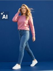 Jeansy mom fit Plus size - niebieski. Niebieskie jeansy damskie Sinsay, plus size. Za 59.99 zł.