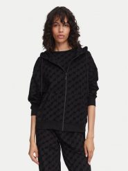 HUGO Bluza Flokky 50566669 Czarny Relaxed Fit. Czarne bluzy damskie Hugo, xl, bez wzorów, z bawełny, bez kaptura. Za 449.99 zł.
