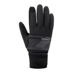 Rękawiczki kolarskie WINDBREAK Thermal, metaliczny szary. Czarne rękawiczki damskie Shimano, bez wzorów. Za 269.90 zł.
