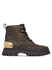 MICHAEL Michael Kors Trapery MK02734211 Brązowy. Brązowe kozaki dziewczęce MICHAEL Michael Kors, bez wzorów, ze skóry, bez obcasa, bez zapięcia. Za 489.99 zł.