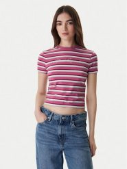 Guess T-Shirt W6RI41 J1314 Różowy Regular Fit. Czerwone t-shirty damskie Guess, m, z aplikacjami, z bawełny, bez kołnierzyka. Za 219.99 zł.