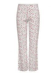 ONLY Spodnie w kolorze biało-czerwonym rozmiar: L. Brązowe spodnie materiałowe damskie Only, bez wzorów, z bawełny. Za 91.77 zł.