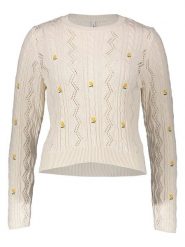 ONLY Sweter w kolorze beżowym rozmiar: XS. Brązowe swetry klasyczne damskie Only, xs, bez kołnierzyka. Za 114.95 zł.