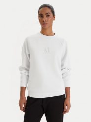 Armani Exchange Bluza XW000826 AF13397 U0002 Biały Regular Fit. Białe bluzy damskie Armani Exchange, l, bez wzorów, z syntetyku, bez kaptura. Za 519.99 zł.