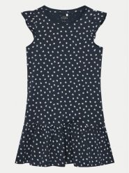 NAME IT Sukienka codzienna Vida 13214406 Granatowy Regular Fit. Niebieskie sukienki dziewczęce Name it, bez wzorów, z bawełny, bez ramiączek, proste. Za 54.99 zł.