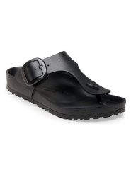 Birkenstock Japonki "Gizeh Big Buckle" w kolorze czarnym rozmiar: 37. Czarne klapki damskie Birkenstock, bez wzorów, z otwartym noskiem, bez obcasa, bez zapięcia. Za 220.95 zł.