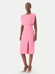 Rinascimento Sukienka koktajlowa CFC0127570003 Różowy Slim Fit. Czerwone sukienki damskie Rinascimento, bez wzorów, z syntetyku, wizytowe, bez ramiączek. Za 549.99 zł.