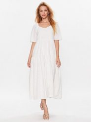 YAS Sukienka codzienna 26029550 Biały Loose Fit. Białe sukienki damskie YAS, bez wzorów, z bawełny, bez ramiączek. Za 389.99 zł.
