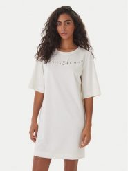 Emporio Armani Sukienka codzienna EW000618 AF20243 U1131 Biały Regular Fit. Białe sukienki damskie Emporio Armani, bez wzorów, z wiskozy, bez ramiączek. Za 469.99 zł.