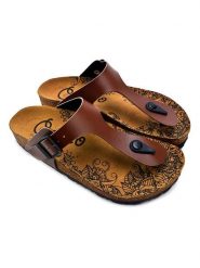 Calceo Japonki w kolorze brązowym rozmiar: 37. Brązowe klapki damskie Calceo, bez wzorów, z materiału, z otwartym noskiem, bez obcasa, bez zapięcia. Za 165.99 zł.