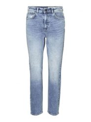 Noisy may Dżinsy "Moni" - Tapered fit - w kolorze błękitnym rozmiar: W25/L30. Niebieskie jeansy damskie Noisy may, z podwyższonym stanem. Za 43.88 zł.