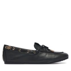 Mokasyny Guess. Czarne mokasyny damskie Guess, bez obcasa. Za 544.99 zł.