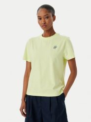 Tommy Hilfiger T-Shirt Logo Embroidery WW0WW48699 Żółty jasny Regular Fit. Żółte t-shirty damskie Tommy Hilfiger, m, bez wzorów, z bawełny, bez kołnierzyka. Za 169.99 zł.