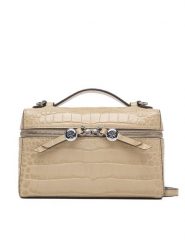 Tory Burch Torebka Romy 183015 Beżowy. Brązowe kuferki damskie Tory Burch, bez wzorów, ze skóry, bez dodatków. Za 1,644.00 zł.