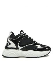 KARL LAGERFELD Sneakersy Komet Wedge KL65724A Czarny. Czarne obuwie sportowe damskie KARL LAGERFELD, ze skóry, bez zapięcia. Za 559.99 zł.