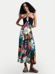 Desigual Sukienka letnia Daikiri Cord 26SWVW63 Kolorowy Regular Fit. Sukienki damskie Desigual, bez wzorów, z wiskozy, bez ramiączek. Za 489.99 zł.