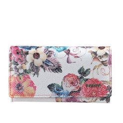 Duży portfel damski BajuBaj ze skóry licowej z biglem PD1602s120. Portfele damskie bez wzorów, ze skóry. Za 180.00 zł.