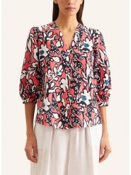 Seidensticker Bluzka w kolorze koralowo-biało-czarnym rozmiar: 42. Czerwone bluzki damskie Seidensticker, bez wzorów, bez kołnierzyka, bez ramiączek. Za 195.06 zł.