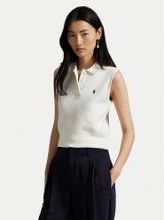 Polo Ralph Lauren Sweter 211970666001 Biały Regular Fit. Białe swetry klasyczne damskie Polo Ralph Lauren, m, z bawełny, bez kołnierzyka. Za 419.99 zł.