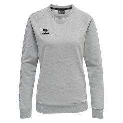 Damska bluza bawełniana Hummel Move Grid. Szare bluzy damskie Hummel, m, bez wzorów, z bawełny, bez kaptura. Za 232.05 zł.