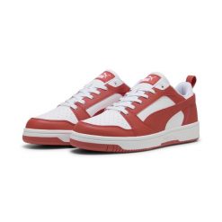 Sneakersy Rebound V6 Low PUMA White Red Fire. Białe obuwie sportowe damskie Puma, bez zapięcia, do koszykówki. Za 319.00 zł.