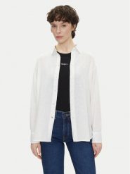 Pepe Jeans Koszula Chipper PL304993 Biały Loose Fit. Białe koszule damskie Pepe Jeans, xs, bez wzorów, z bawełny, bez kołnierzyka, bez ramiączek. Za 209.99 zł.