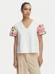 Liu Jo T-Shirt WA6513 J6308 Biały Relaxed Fit. Białe t-shirty damskie Liu Jo, xs, bez wzorów, z bawełny, bez kołnierzyka. Za 429.99 zł.