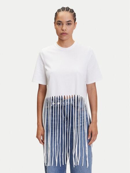 ONLY T-Shirt Zinna 15325262 Biały Regular Fit. Białe t-shirty damskie Only, s, bez wzorów, z bawełny, bez kołnierzyka. Za 79.99 zł.