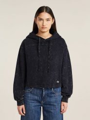 G-Star Bluza w kolorze antracytowym rozmiar: XL. Czarne bluzy damskie G-Star, xl, bez wzorów, z bawełny, z kapturem. Za 184.46 zł.