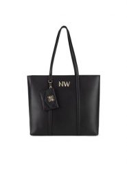 Nine West Torebka LX10047 Czarny. Czarne shopper bag Nine West, bez wzorów, z tworzywa sztucznego, bez dodatków. Za 299.99 zł.