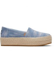 TOMS Espadryle w kolorze błękitnym rozmiar: 37. Niebieskie espadryle damskie TOMS, bez wzorów, bez obcasa, na platformie. Za 193.24 zł.