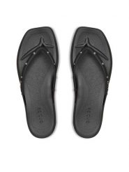 Crocs Japonki Miami Studded Flip 211471 Czarny. Czarne klapki damskie Crocs, bez wzorów, z tworzywa sztucznego, bez obcasa, bez zapięcia. Za 179.99 zł.