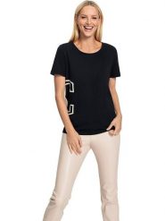 Heine Koszulka w kolorze czarnym rozmiar: 46. Czarne koszulki damskie Heine, bez wzorów, bez kołnierzyka, bez ramiączek. Za 34.99 zł.