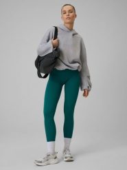 4F Legginsy treningowe bezszwowe damskie - turkusowe M/L. Niebieskie legginsy damskie 4F, l, bez wzorów, z dzianiny, z podwyższonym stanem. Za 119.99 zł.