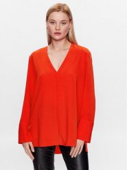 Calvin Klein Bluzka K20K205688 Pomarańczowy Regular Fit. Brązowe bluzki damskie Calvin Klein, bez wzorów, z syntetyku, bez kołnierzyka, bez ramiączek. Za 749.99 zł.