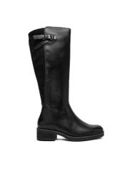 Caprice Oficerki 9-25691-41 Czarny. Czarne kozaki damskie Caprice, ze skóry, bez obcasa, na płaskiej podeszwie, bez zapięcia. Za 799.99 zł.